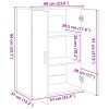 Széf 2 pcs öreg fa 60 x 31 x 84 cm faanyag