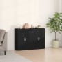 Széf 2 pcs fekete tölgy 60 x 31 x 84 cm faanyag