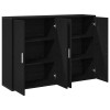 Széf 2 pcs fekete tölgy 60 x 31 x 84 cm faanyag