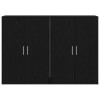 Széf 2 pcs fekete tölgy 60 x 31 x 84 cm faanyag