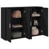 Széf 2 pcs fekete tölgy 60 x 31 x 84 cm faanyag