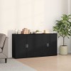 Széf 2 pcs fekete tölgy 79 x 38 x 80 cm faanyag