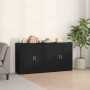 Széf 2 pcs fekete tölgy 79 x 38 x 80 cm faanyag