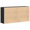 Széf 2 pcs fekete tölgy 79 x 38 x 80 cm faanyag