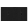 Széf 2 pcs fekete tölgy 79 x 38 x 80 cm faanyag