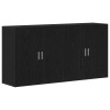 Széf 2 pcs fekete tölgy 79 x 38 x 80 cm faanyag