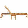Napozó barna 202 x 53 x 89 cm tömör akácfa
