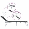 Napozó 2 pcs fekete 58 x 188 x 77cm poliészter