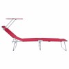 Napozó 2 pcs piros 58 x 188 x 77cm poliészter