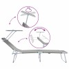 Napozó 2 pcs szürke 58 x 188 x 77cm poliészter
