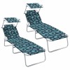 Napozó 2 pcs zöld 58 x 188 x 77cm poliészter