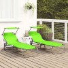 Összecsukható nyugágy 2 pcs zöld 190 x 57 x 81 cm oxford