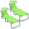 Összecsukható nyugágy 2 pcs zöld 190 x 57 x 81 cm oxford