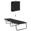 Összecsukható nyugágy 2 pcs fekete 188 x 57 x 86,5 cm