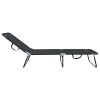 Összecsukható nyugágy 2 pcs fekete 188 x 57 x 86,5 cm