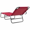 Összecsukható nyugágy 2 pcs piros 188 x 57 x 86,5 cm poliészter