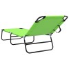 Összecsukható nyugágy 2 pcs zöld 188 x 57 x 86,5 cm poliészter