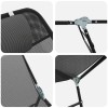 Összecsukható nyugágy 2 pcs fekete 182 x 55 x 85,5 cm textilén