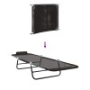 Összecsukható nyugágy 2 pcs fekete 182 x 55 x 85,5 cm textilén