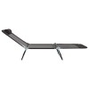 Összecsukható nyugágy 2 pcs fekete 182 x 55 x 85,5 cm textilén