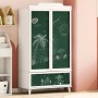 Krétával írt dresser roros fehér 90 x 45 x 165 cm faanyag