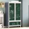 Krétával írt dresser roros szürke és fehér 90 x 45 x 165 cm