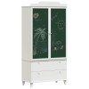 Krétával írt dresser roros fehér 90 x 45 x 180 cm faanyag