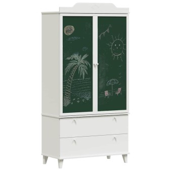 Krétával írt dresser roros fehér 90 x 45 x 180 cm faanyag