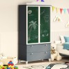 Krétával írt dresser roros szürke és fehér 90 x 45 x 180 cm