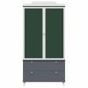 Krétával írt dresser roros szürke és fehér 90 x 45 x 180 cm