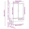 Krétával írt dresser roros szürke és fehér 90 x 45 x 180 cm