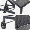 Napozóágy fekete 206 x 62.5 x 74 cm polirattan