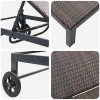 Napozóágy 2-személy 3 pcs barna polirattan