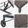 Napozóágy barna 206 x 115 x 75 cm polirattan