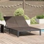 Napozóágy barna 206 x 115 x 75 cm polirattan