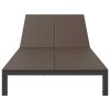 Napozóágy barna 206 x 115 x 75 cm polirattan