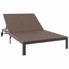 Napozóágy barna 206 x 115 x 75 cm polirattan