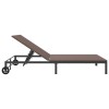 Napozóágy barna 206 x 115 x 75 cm polirattan