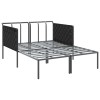 Napozóágy párnával antracit 153 x 115 x 69.5 cm porszórt acél