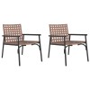 Kerti szék 2 pcs barna 78 x 55,5 x 75,5 cm polirattan