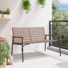 Kerti szék barna 110,5 x 79 x 75,5 cm polirattan