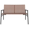 Kerti szék barna 110,5 x 79 x 75,5 cm polirattan