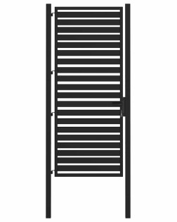 Fekete alumínium kerti kapu zárható 100x200 cm