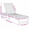 Napozó 2 pcs barna 202 x 53 x 89 cm tömör akácfa
