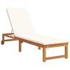 Napozó 2 pcs barna 202 x 53 x 89 cm tömör akácfa