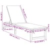 Napozó 2 pcs barna 202 x 53 x 89 cm tömör akácfa