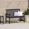 Kerti pad fekete 120 x 59 x 88 cm hdpe