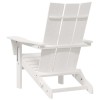 Összecsukható adirondack szék fehér 80,5 x 74,5 x 92 cm hdpe