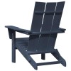 Összecsukható adirondack szék sötétkék 80,5 x 74,5 x 92 cm hdpe