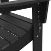 Összecsukható adirondack szék fekete 80,5 x 74,5 x 92 cm hdpe